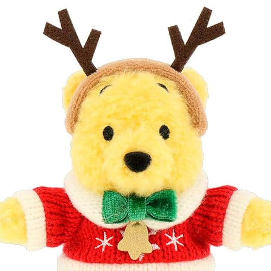 ★激レア★レトロ★ディズニーストア★クリスマス★サンタプーさん★ぬいぐるみバッジ Disney - 激レア！希少 くまのプーさん クリスマス サンタさん